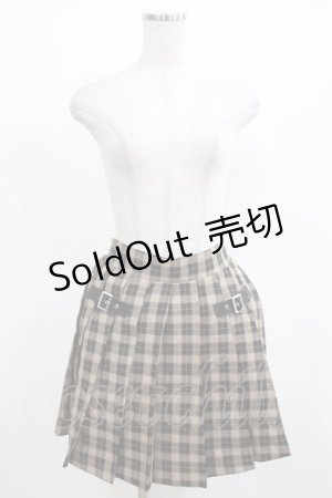 画像: Ank Rouge / ベルトプリーツスカート M ブラウン H-25-03-20-020-CA-SK-NS-ZH