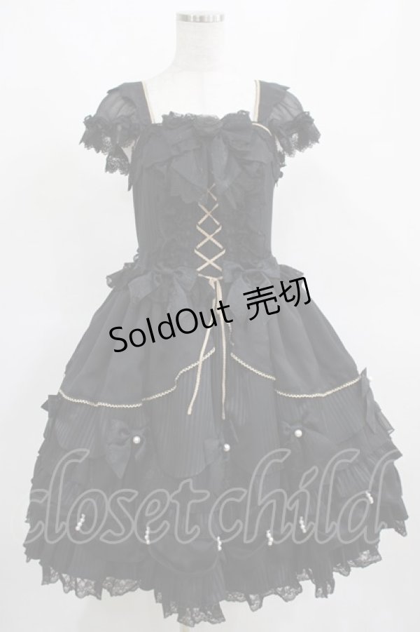画像1: Angelic Pretty / Rose Primaジャンパースカート Free ブラック H-25-03-20-003-AP-OP-NS-ZH (1)