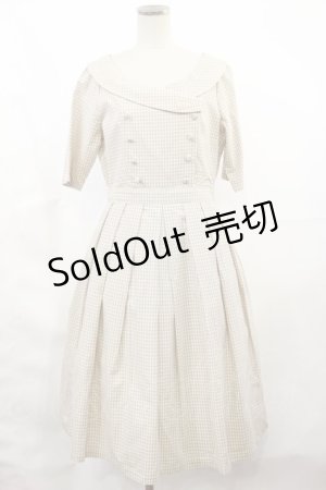画像: an another angelus / ギンガムチェックショールカラーワンピース Free BEIGE H-25-03-21-1011-CA-OP-NS-ZH