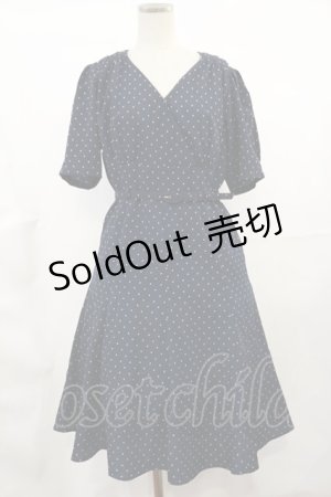 画像: an another angelus / プリントカシュクールワンピース Free NAVY H-25-03-21-1012-CA-OP-NS-ZH