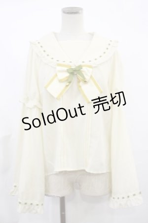 画像: Amavel / 春爛漫の蝶々結びブラウス Free アイボリー/グリーン H-25-03-21-1021-CA-BL-NS-ZH