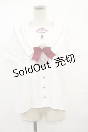 画像: Amavel / 喫茶アマベルのクリームソーダブラウス Free オフ H-25-03-21-1023-CA-BL-NS-ZH