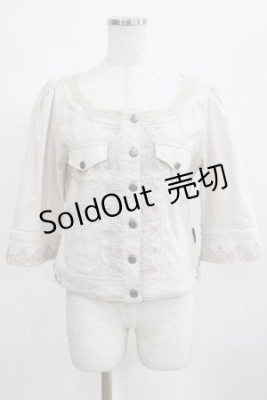 画像: Ozz oneste / 刺繍ジャケット  グレージュ H-25-03-21-053-OO-JA-KB-ZH