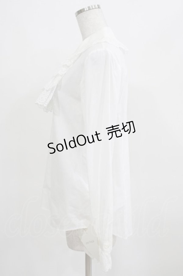 画像2: Jane Marple / レースジャボ付ブラウス  白 H-25-03-21-059-JM-BL-KB-ZH (2)