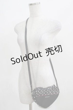 画像: MILK / ハートショルダーBAG  黒 H-25-03-21-064-ML-BG-KB-ZH