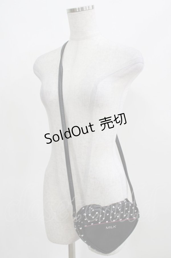 画像1: MILK / ハートショルダーBAG  黒 H-25-03-21-064-ML-BG-KB-ZH (1)