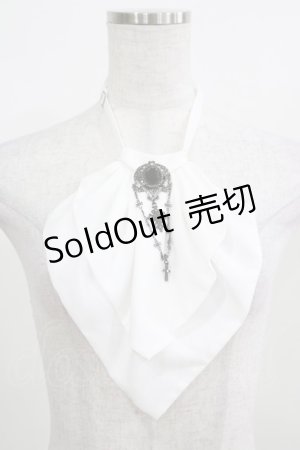 画像: BPN / ブローチ付ジャボタイ  白 H-25-03-21-071-GO-ZA-KB-ZH
