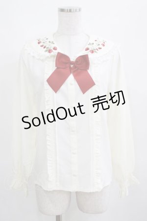 画像: axes femme POETIQUE / ストロベリーフィールドブラウス M 生成り H-25-03-22-034-AX-BL-NS-ZH