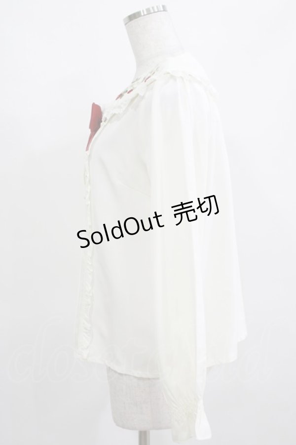 画像2: axes femme POETIQUE / ストロベリーフィールドブラウス M 生成り H-25-03-22-034-AX-BL-NS-ZH (2)