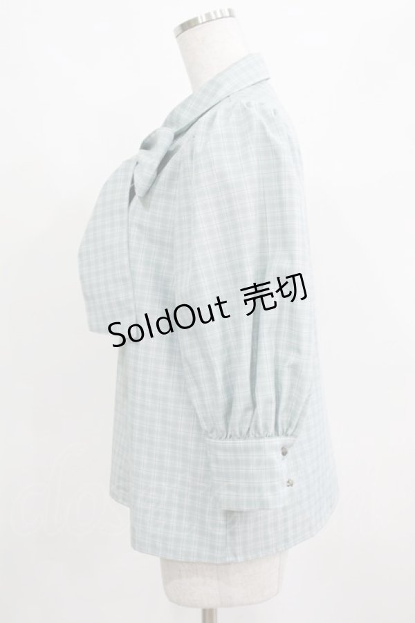 画像2: Maison de FLEUR Petite Robe canone / ジャドの雨宿りブラウス M Green H-25-03-22-039-EL-BL-NS-ZH (2)