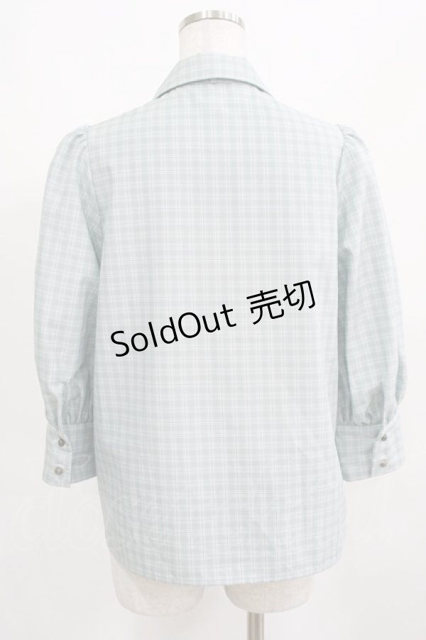 画像3: Maison de FLEUR Petite Robe canone / ジャドの雨宿りブラウス M Green H-25-03-22-039-EL-BL-NS-ZH (3)