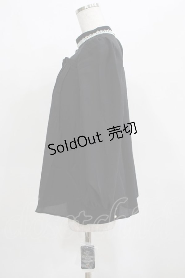 画像2: axes femme POETIQUE / ナイトメアー・ビフォア・クリスマス 刺繍ブラウス M ブラック H-25-03-22-040-AX-BL-NS-ZH (2)