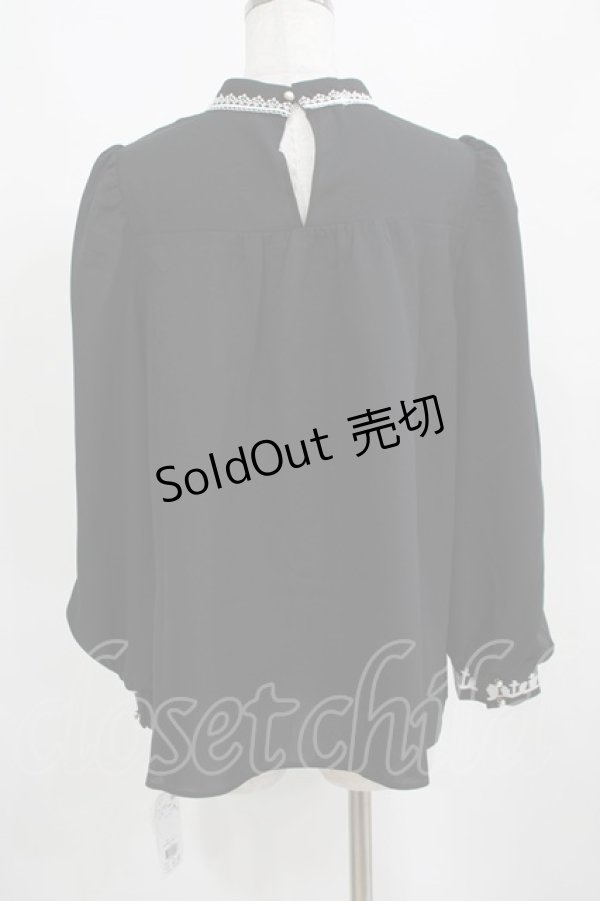 画像3: axes femme POETIQUE / ナイトメアー・ビフォア・クリスマス 刺繍ブラウス M ブラック H-25-03-22-040-AX-BL-NS-ZH (3)