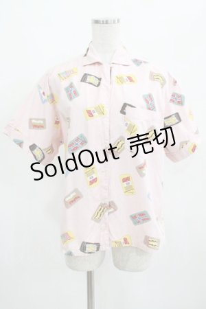 画像: PINK HOUSE / 国旗プリント半袖シャツ Free ピンク H-25-03-22-041-LO-BL-NS-ZH