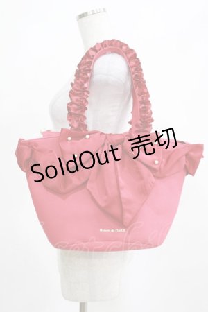画像: Maison de FLEUR / 白雪姫フリルハンドルトートバッグ  レッド H-25-03-22-049-LO-BG-NS-ZH