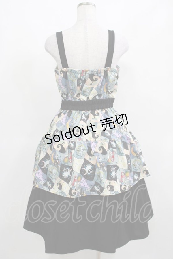 画像3: axes femme POETIQUE / ナイトメアー・ビフォア・クリスマス/ツギハギ風ワンピース M ブラック H-25-03-22-005-AX-OP-NS-ZH (3)