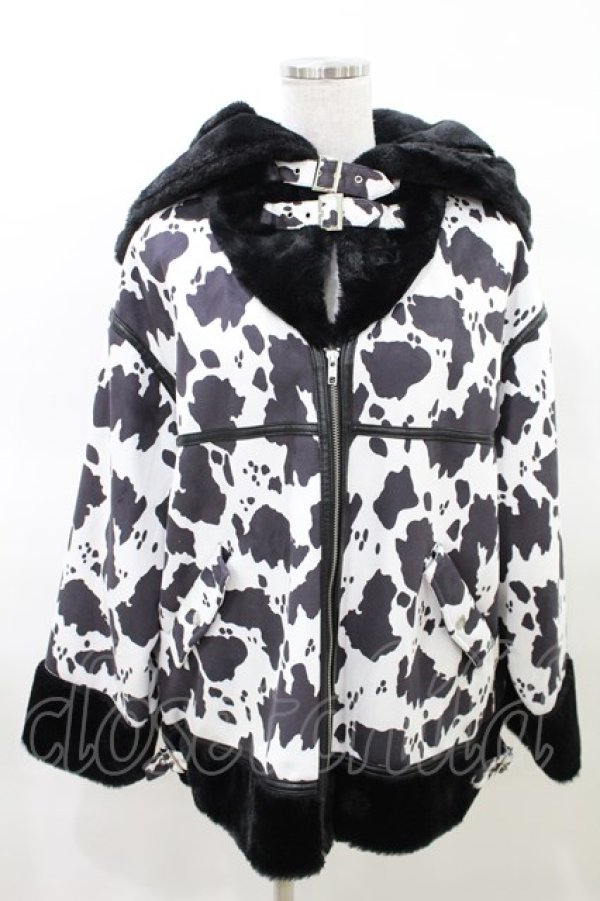 画像1: Candy Stripper / ECO MOUTON SAILORジャケット 2 白×黒 H-25-03-22-1032-PU-JA-KB-ZT-C014 (1)