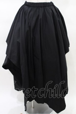 画像: ATELIER BOZ / ランダムロングスカート  黒 H-25-03-22-1012-EL-SK-KB-ZH