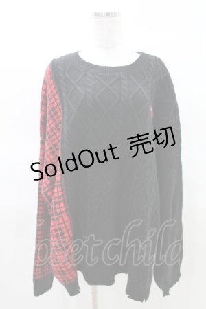 画像: Candy Stripper / CANDY TETHERED KNIT  ブラック H-25-03-22-1022-PU-TO-KB-ZH
