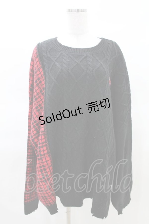 画像1: Candy Stripper / CANDY TETHERED KNIT  ブラック H-25-03-22-1022-PU-TO-KB-ZH (1)
