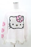 画像1: Candy Stripper / HELLO KITTY KNIT  オフ×ピンク H-25-03-22-1023-PU-TO-KB-ZH (1)