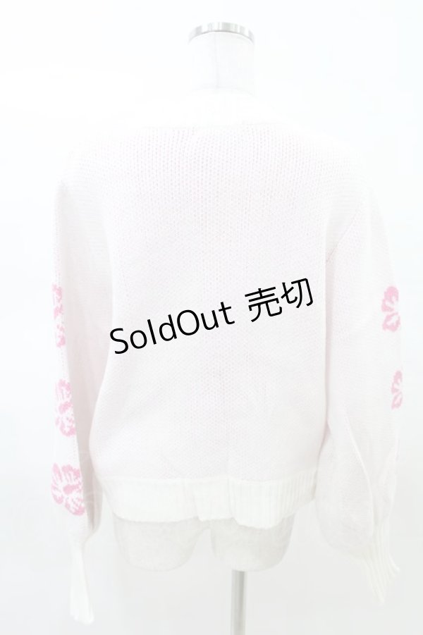 画像2: Candy Stripper / HELLO KITTY KNIT  オフ×ピンク H-25-03-22-1023-PU-TO-KB-ZH (2)