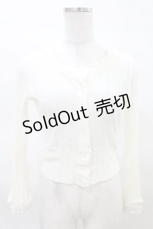 画像: MILK / Sweetリブカーディガン  オフ H-25-03-22-1024-ML-TO-KB-ZH
