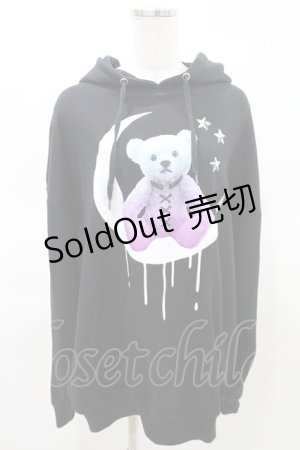 画像: LISTEN FLAVOR / ムーンベアパーカー  黒 H-25-03-22-1027-PU-TO-KB-ZH