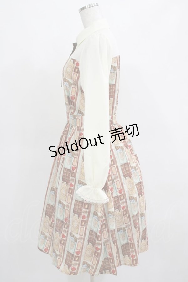 画像3: axes femme POETIQUE / ショコラレジメストライプワンピース M アイボリー H-25-03-22-006-AX-OP-NS-ZH (3)