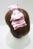 画像2: Angelic Pretty / Heartヒロインリボンヘッドドレス(タータン)  ピンク H-25-03-22-065-AP-AC-NS-ZH (2)