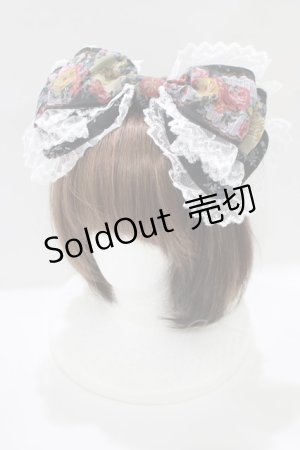 画像: BABY,THE STARS SHINE BRIGHT / Le Bouquet de la Croix柄カチューシャ  ブラック H-25-03-22-075-BA-AC-NS-ZH
