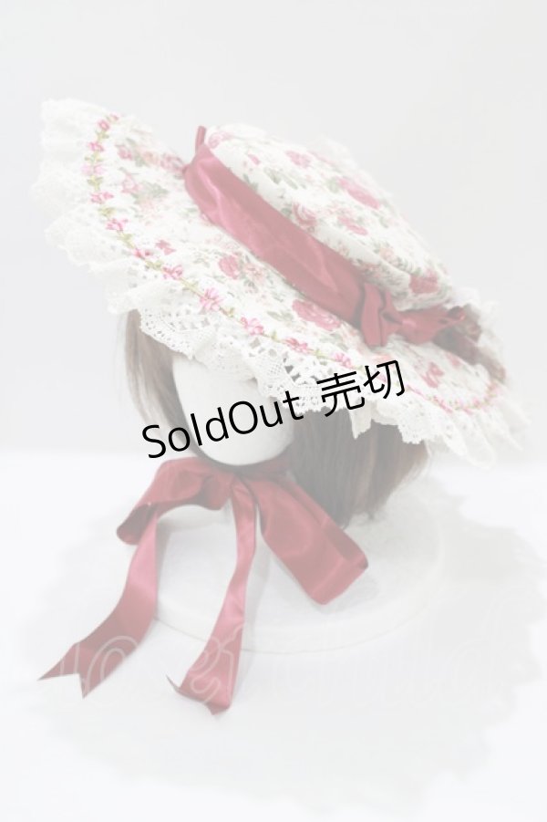 画像1: ALICE and the PIRATES / Mon favori champ de fleurs ドレスハット  レッドローズ H-25-03-22-076-PA-AC-NS-ZH (1)