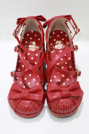 画像: Angelic Pretty / Girlyコルク底シューズ S レッド H-25-03-22-080-AP-SH-NS-ZH