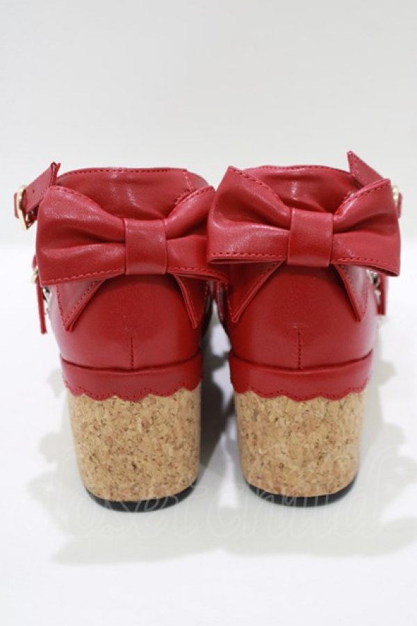 画像3: Angelic Pretty / Girlyコルク底シューズ S レッド H-25-03-22-080-AP-SH-NS-ZH (3)