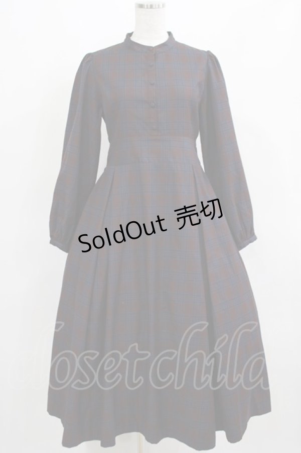 画像1: Maison de FLEUR Petite Robe canone / ニナのお茶会ワンピース M BORDEAUX H-25-03-22-013-EL-OP-NS-ZH (1)