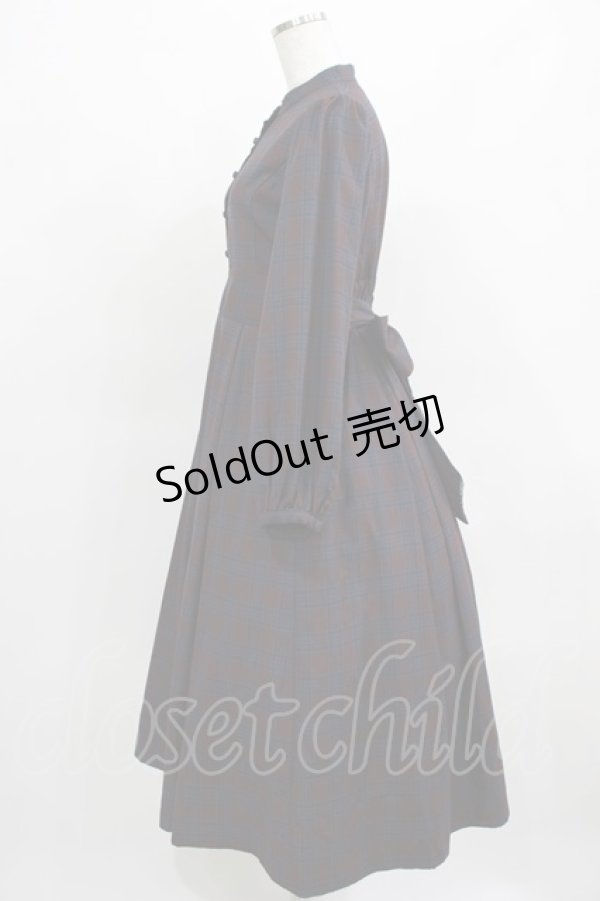 画像2: Maison de FLEUR Petite Robe canone / ニナのお茶会ワンピース M BORDEAUX H-25-03-22-013-EL-OP-NS-ZH (2)