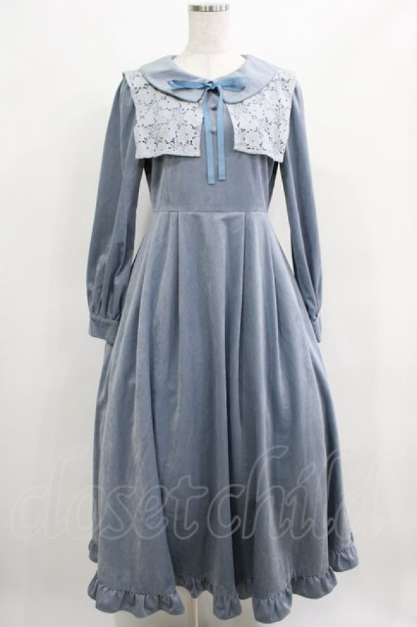 画像1: Maison de FLEUR Petite Robe canone / 星に届きそうなワンピース M Light Blue H-25-03-22-014-EL-OP-NS-ZH (1)