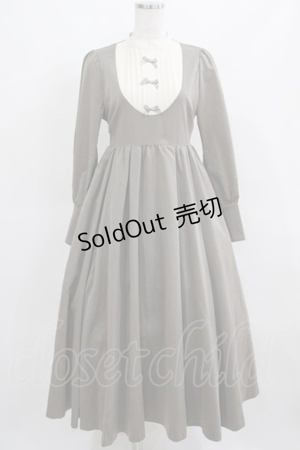 画像1: Maison de FLEUR Petite Robe canone / カノンレトロワンピース M Brown H-25-03-22-015-EL-OP-NS-ZH (1)