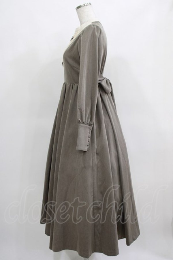 画像2: Maison de FLEUR Petite Robe canone / カノンレトロワンピース M Brown H-25-03-22-015-EL-OP-NS-ZH (2)
