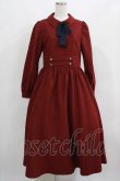 画像1: Maison de FLEUR Petite Robe canone / 歩みを止めないワンピース M BORDEAUX H-25-03-22-016-EL-OP-NS-ZH (1)