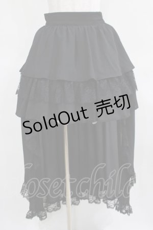 画像: Jamie エーエヌケー / ティアードテールスカート M ブラック H-25-03-22-020-LO-SK-NS-ZH
