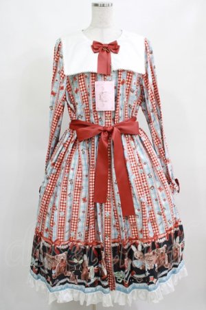 画像: metamorphose / Happy Sewing Timeワンピース サイズ1 サックス赤 H-25-03-22-022-ME-OP-NS-ZH