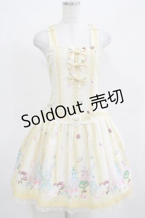 画像: metamorphose / おめかしラビットサロペットジャンパースカート Free イエロー H-25-03-22-025-ME-OP-NS-ZH