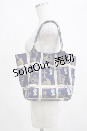 画像: Jane Marple / Royal Stampのトートバッグ  ネイビー H-25-03-23-035-JM-BG-KB-ZH