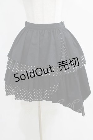 画像: PEACE NOW / ドット切替アシメスカート  黒×白 H-25-03-23-004-PU-SK-KB-ZH