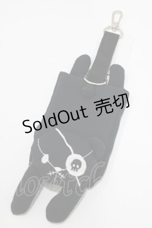 画像: PEACE NOW / 眼帯くまケース  黒 H-25-03-23-059-PU-ZA-KB-ZH