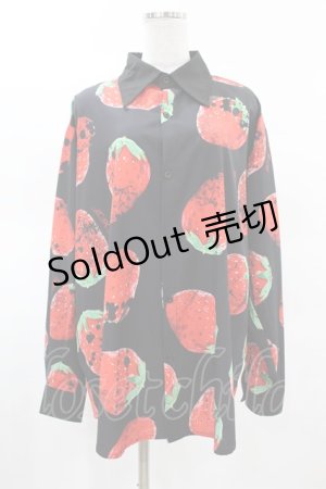 画像: ACDC RAG / ストロベリーシャツ  黒 H-25-03-23-1045-PU-BL-KB-ZH