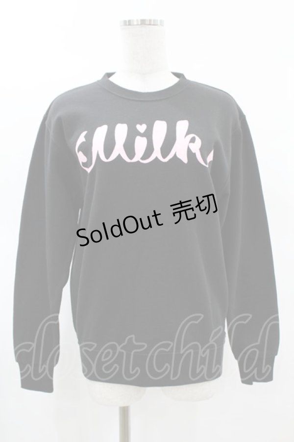 画像1: MILK / Ribbon MILKトレーナー  ブラック H-25-03-23-1048-ML-TO-KB-ZH (1)