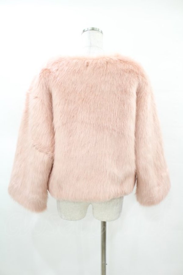 画像2: MILK / Fluffyショートコート  ピンク H-25-03-23-1054-ML-CO-KB-ZT-C044 (2)