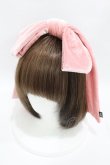 画像1: Katie / DOLL RIBBON head dress  ピンクベロア H-25-03-23-1002-LO-AC-KB-ZH (1)